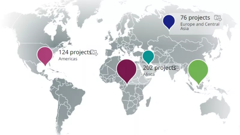 Image showing  world map and placeholders in different countries