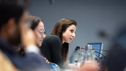 Participant taking the floor at the G20 Employment working group 2024