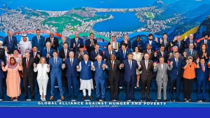 G20 group photo in Rio, Brazil, November 2024