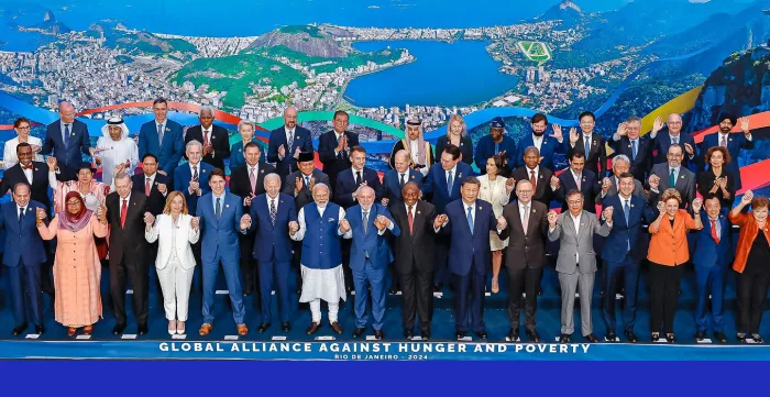 G20 group photo in Rio, Brazil, November 2024