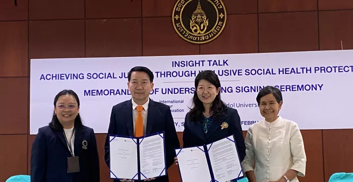 Memorandum of Understanding (MoU) between Mahidol University and ILO.